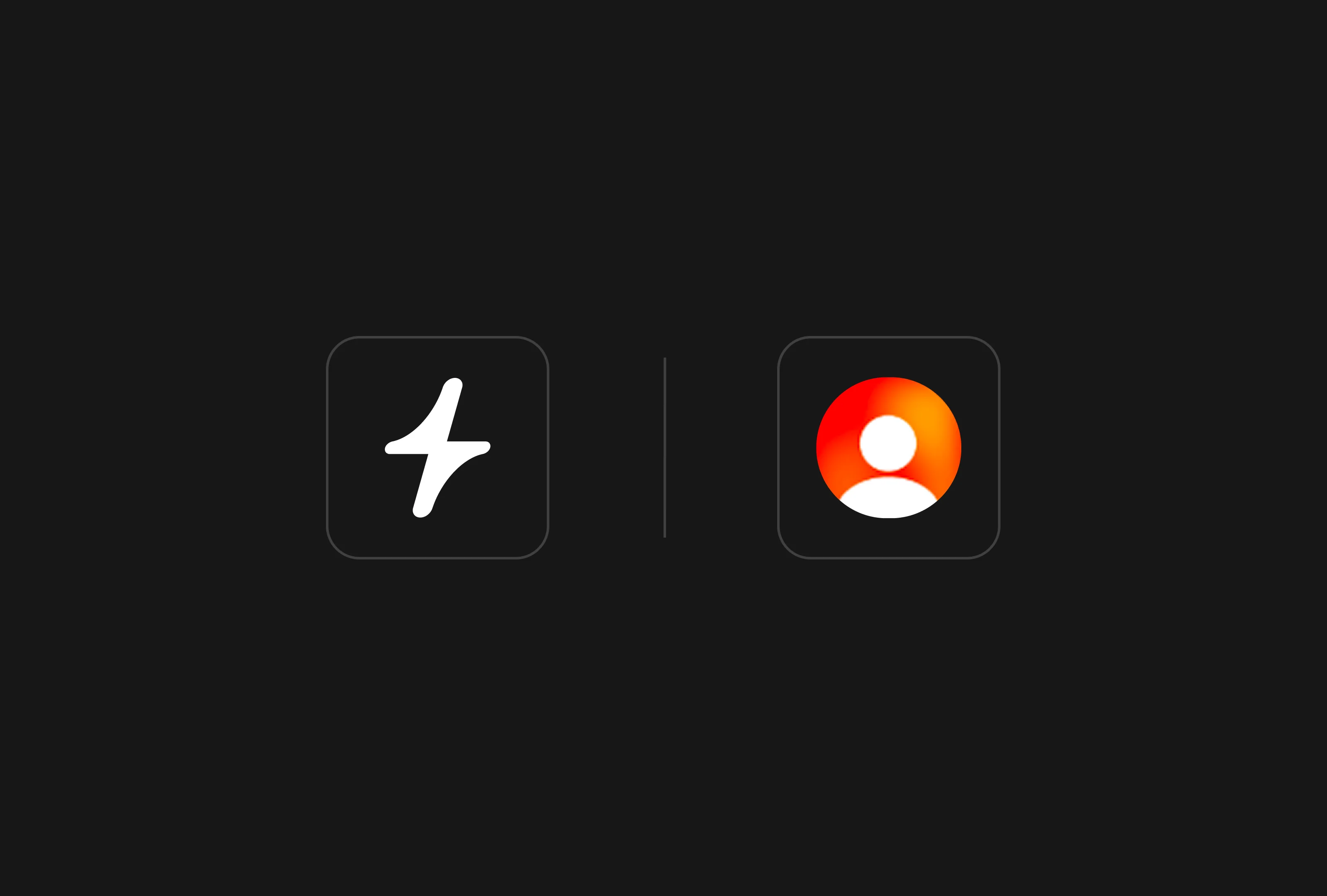 The Instant Domain Search bolt mark beside an account avatar, marking the launch of free accounts